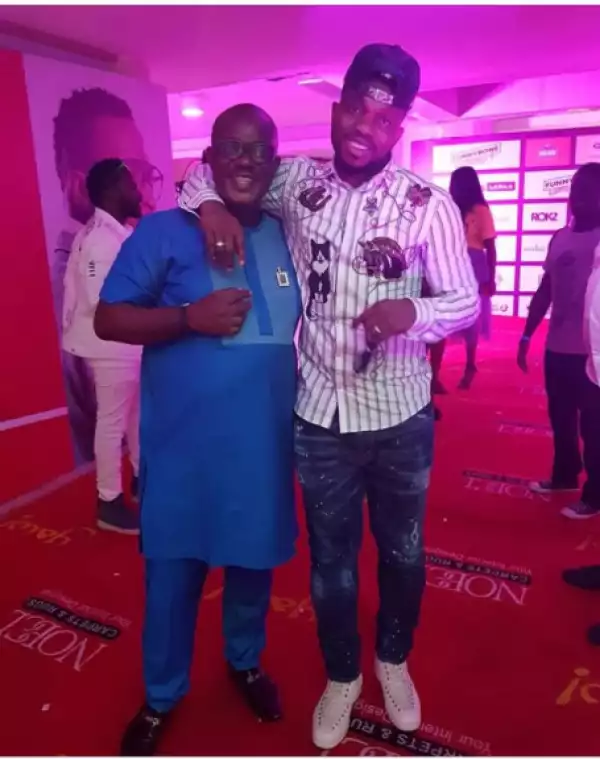 " He Turns Me To Dwarf By Force": Actor Charles Inojie Poses With Joseph Yobo